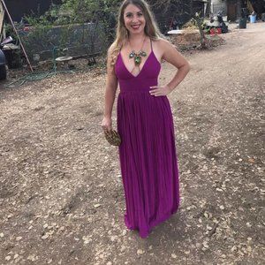 Saved By The Dress Orchid Pleated Maxi Dress